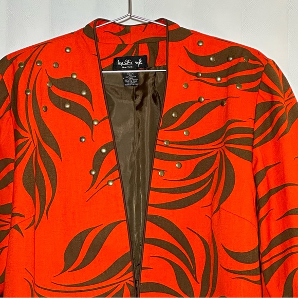 Ivy Chic New York 100% Cotton Crop Blazer - Size XL - Picture 2 of 7